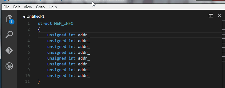Insert Numbers adding incrementing numbers at several cursors in a C struct